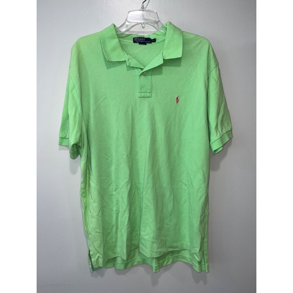 Polo By Ralph Lauren Men's Green Short Sleeve Polo Shirt Size XL 100% Cotton